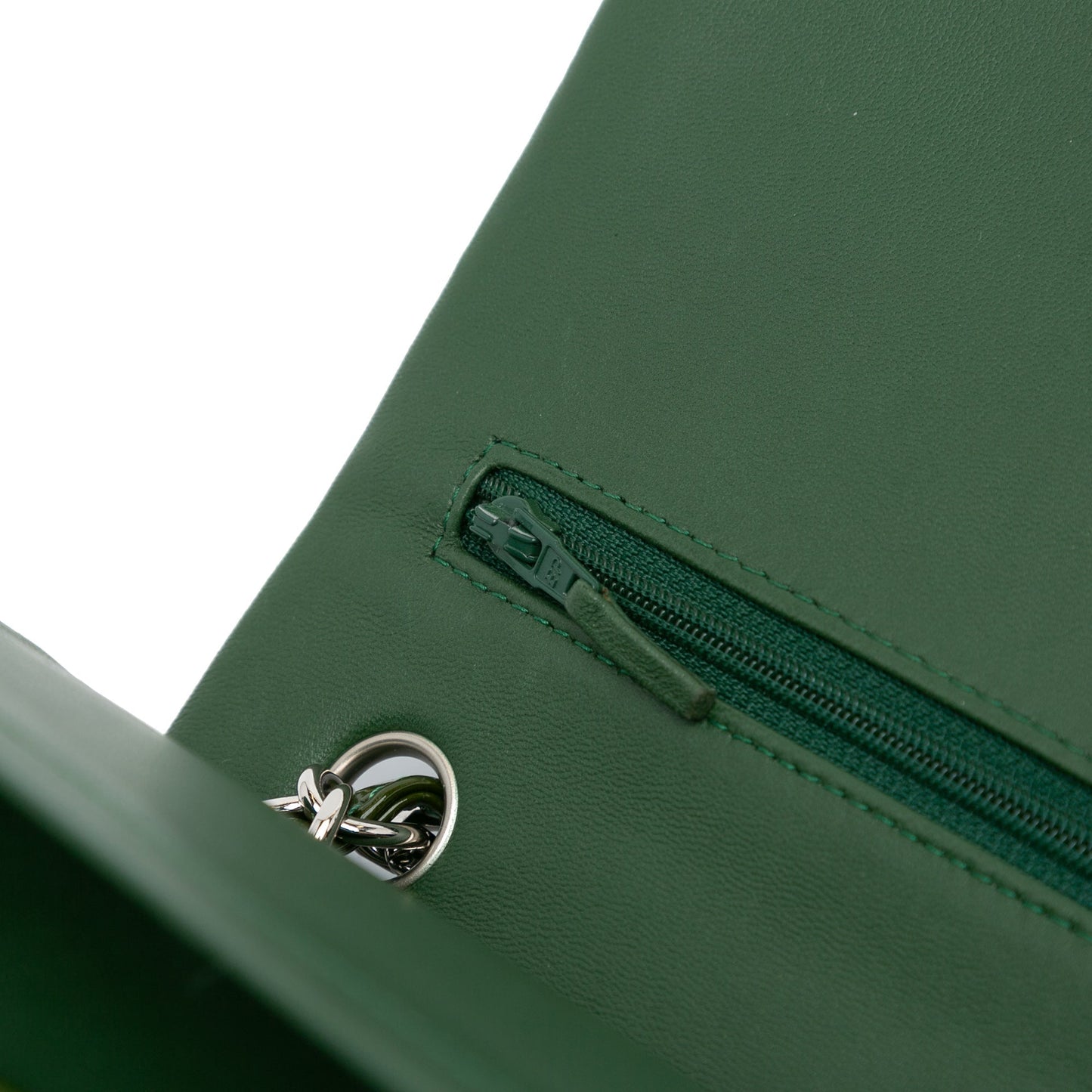 Chanel Jumbo Classic Patent Double Flap Green