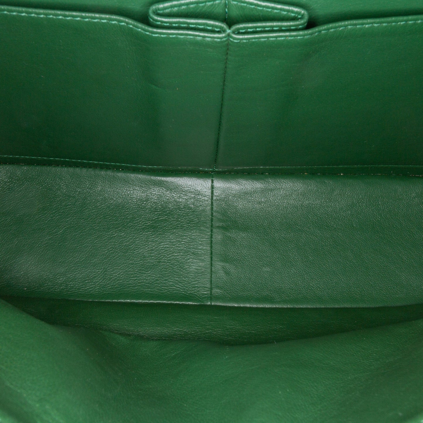Chanel Jumbo Classic Patent Double Flap Green