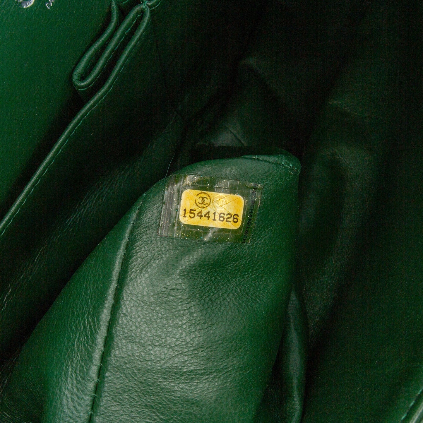 Chanel Jumbo Classic Patent Double Flap Green