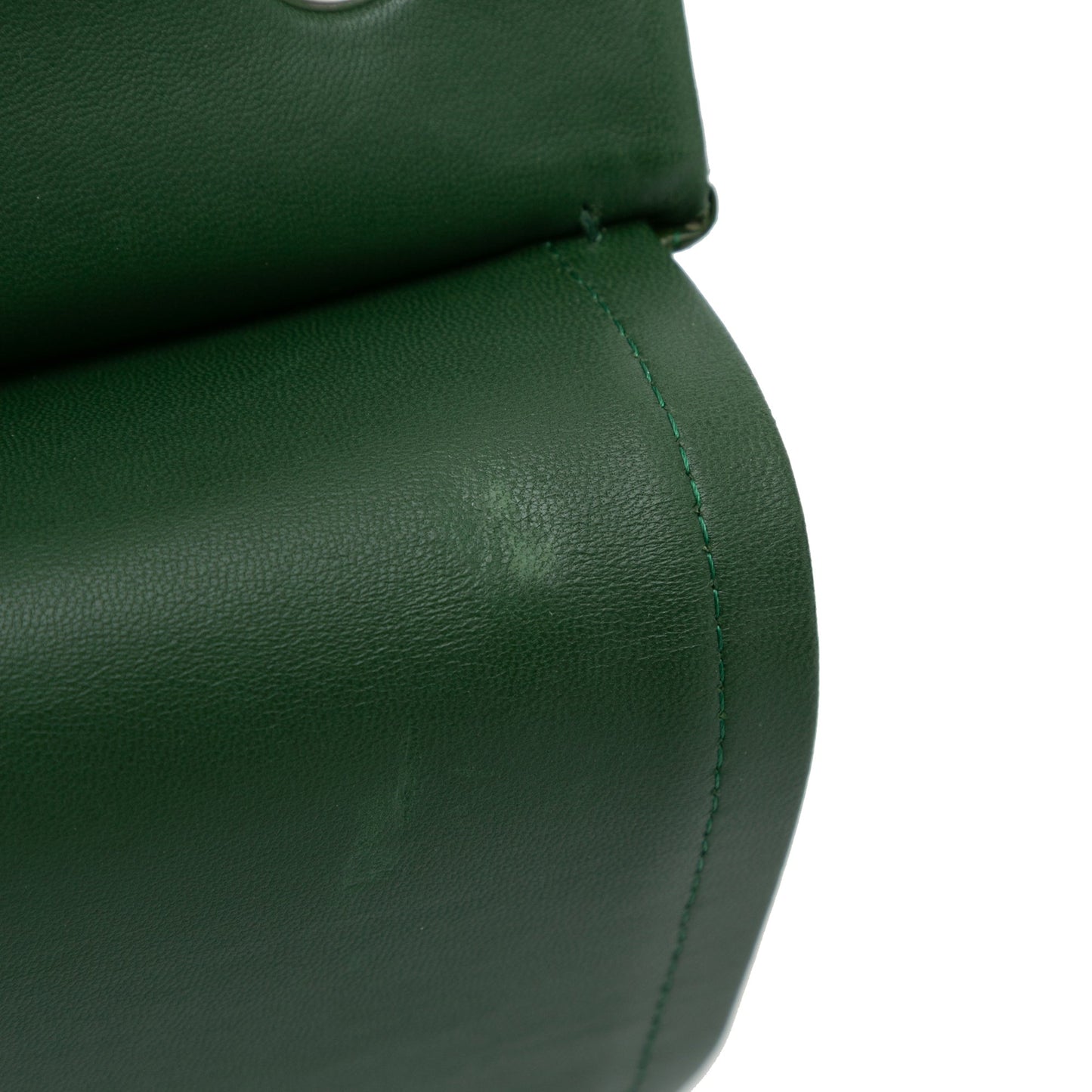 Chanel Jumbo Classic Patent Double Flap Green