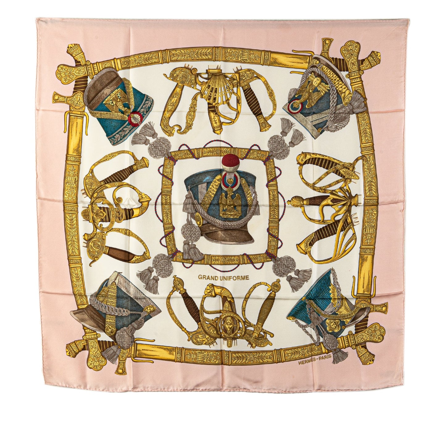 Sattars Grand Uniforme Silk Scarf White