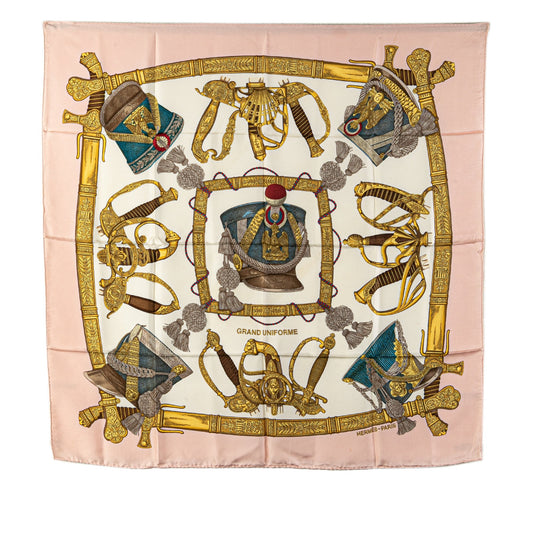 Sattars Grand Uniforme Silk Scarf White