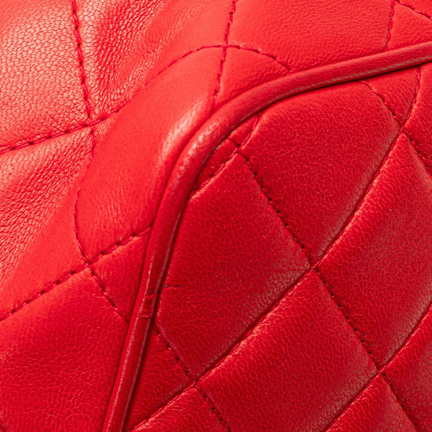 Chanel CC Quilted Lambskin Tassel Camera Bag Red