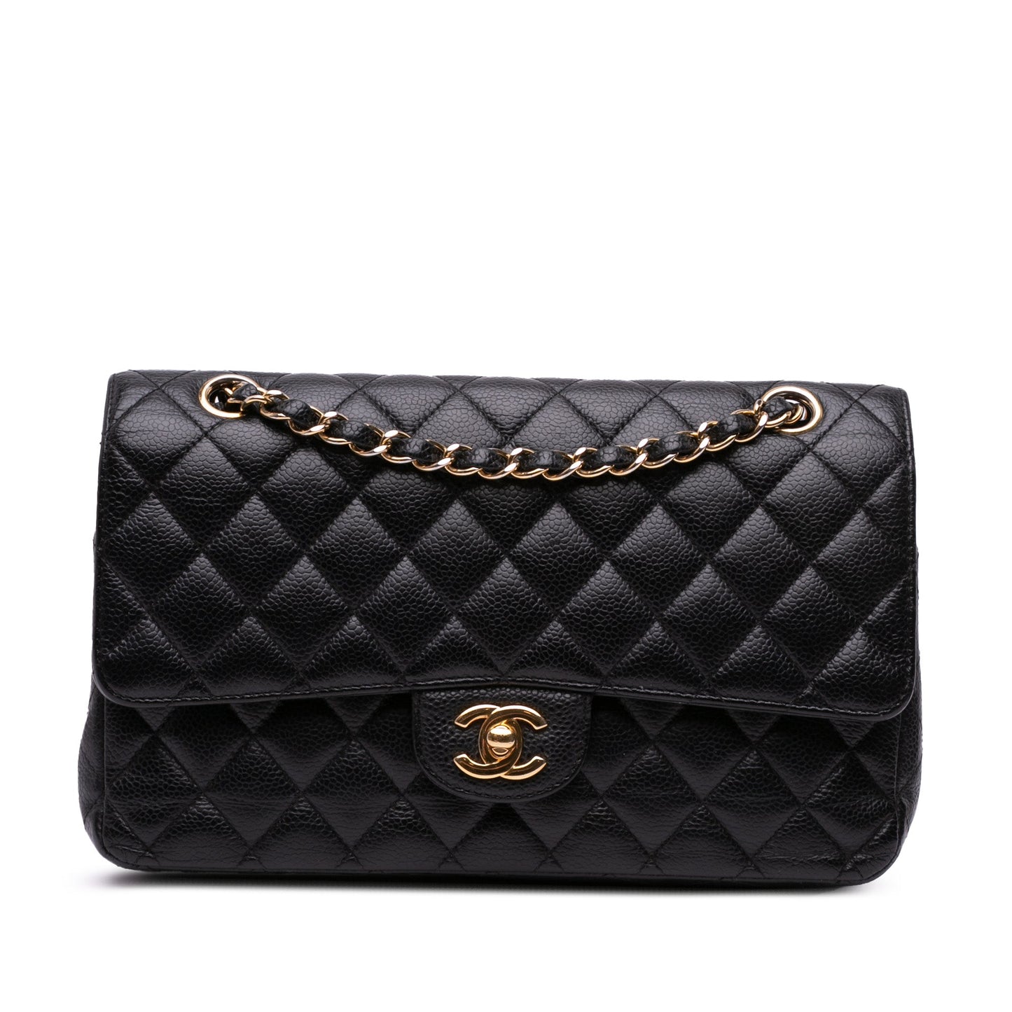 Chanel Medium Classic Caviar Double Flap Black