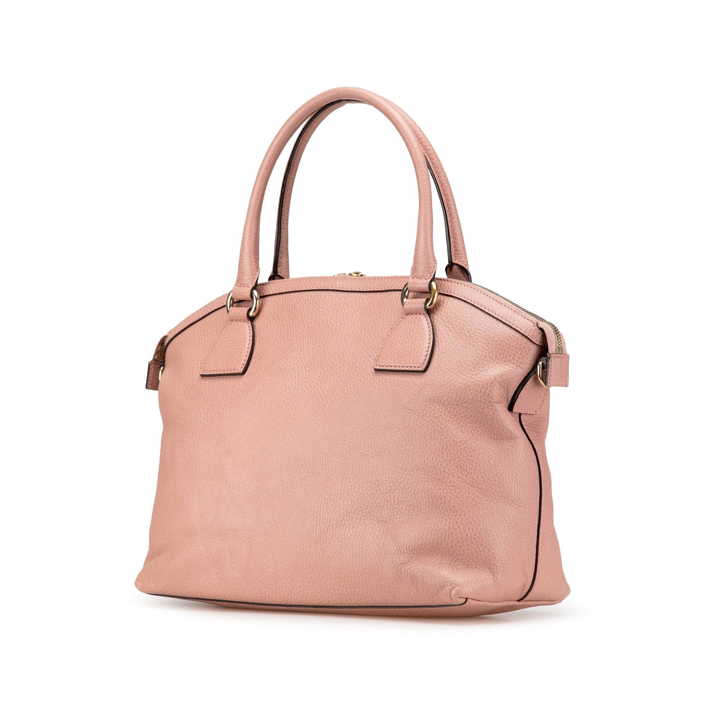 Gucci Medium Leather GG Charm Dome Satchel Pink