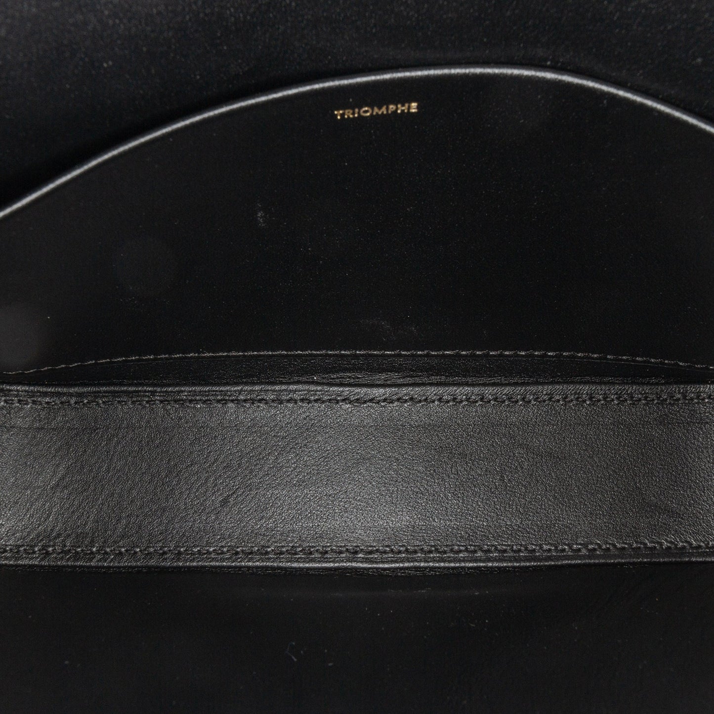 Celine Triomphe Leather Claude Shoulder Bag Black