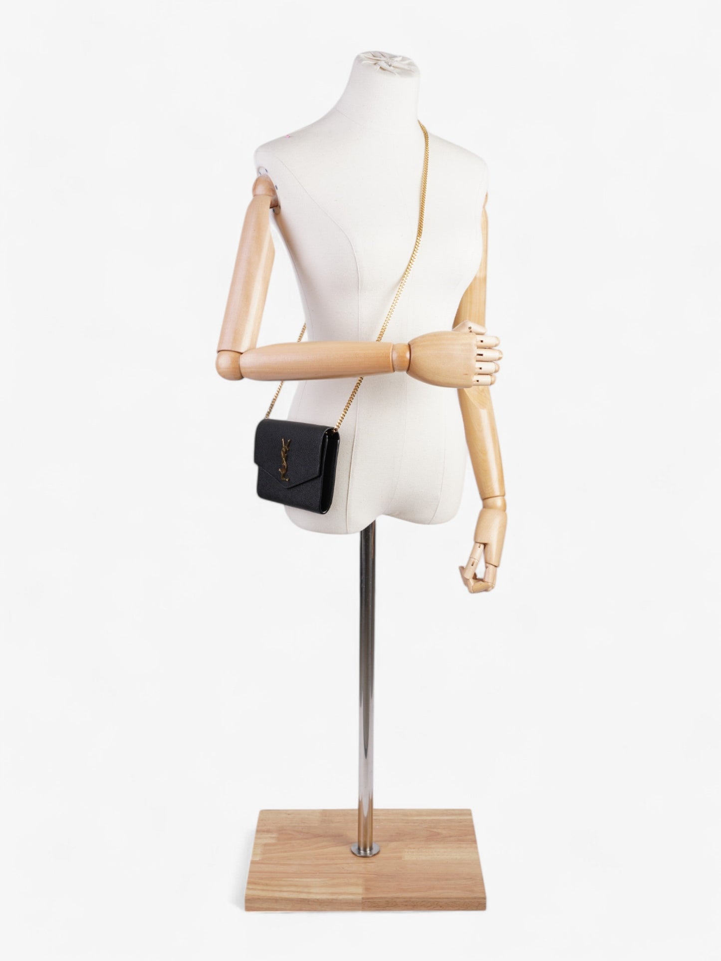 Saint Laurent Uptown Crossbody Black Grained Leather