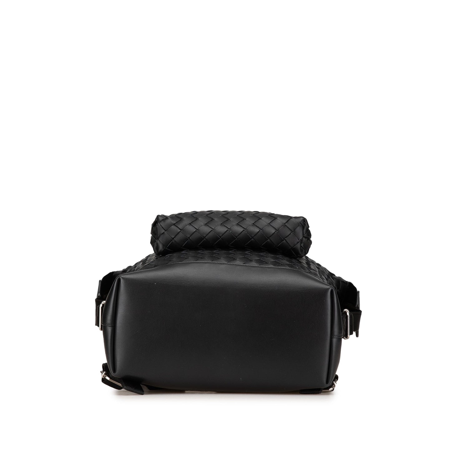 Bottega Veneta Nappa Intrecciato Front Pocket Backpack Black