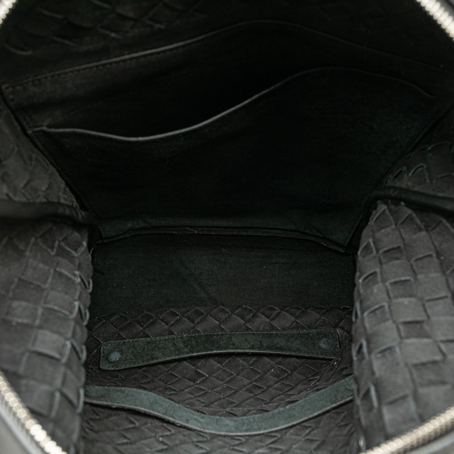 Bottega Veneta Nappa Intrecciato Front Pocket Backpack Black