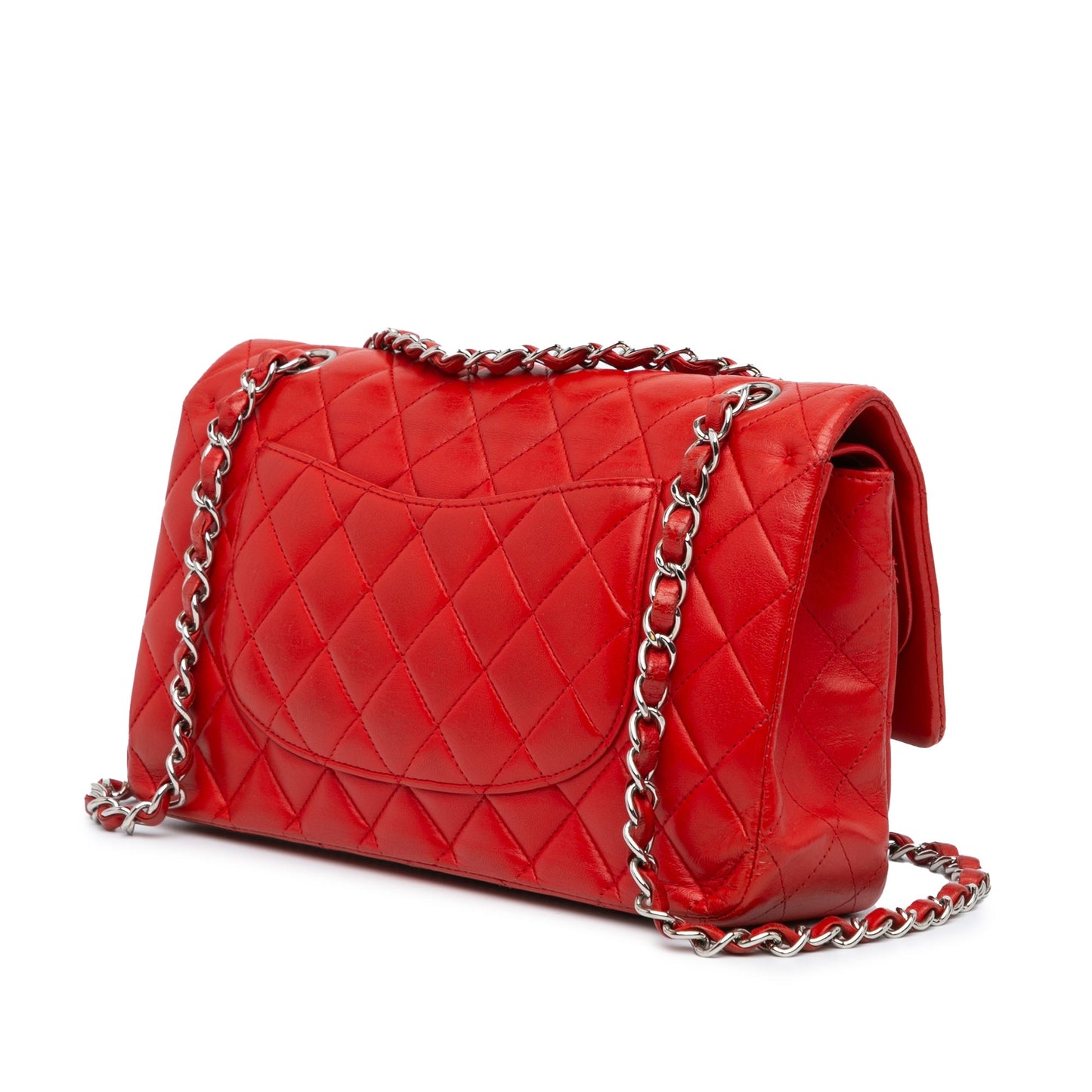 Chanel Medium Classic Lambskin Double Flap Red