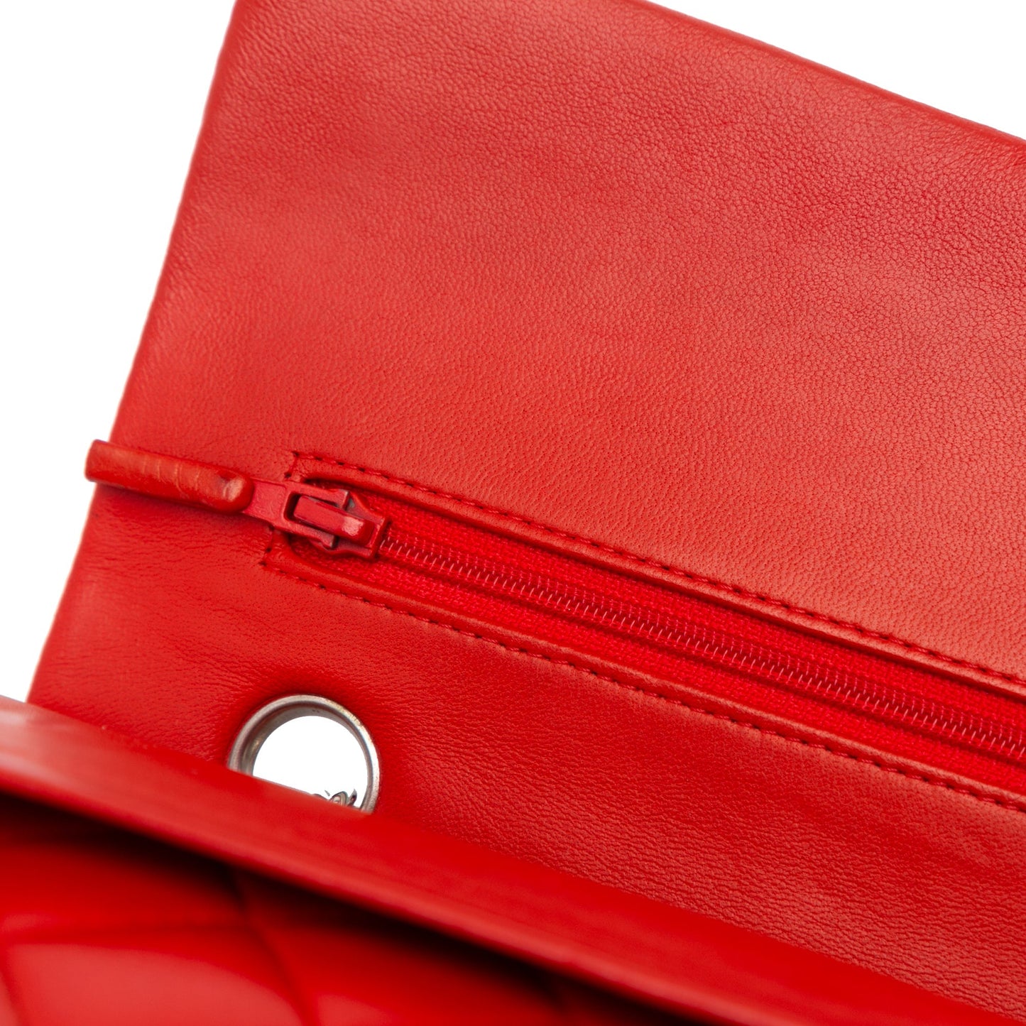 Chanel Medium Classic Lambskin Double Flap Red