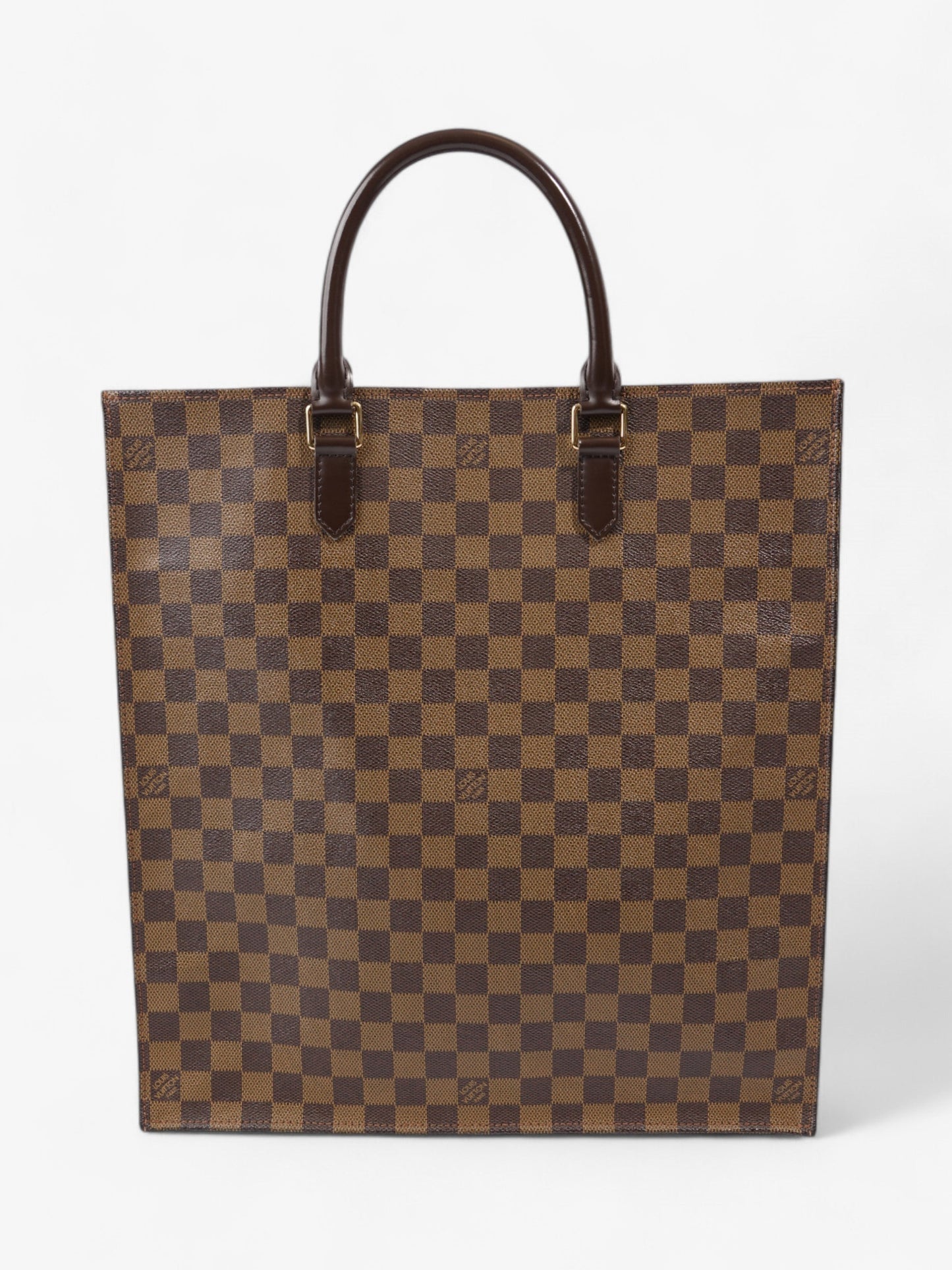 Louis Vuitton Sac Plat Tote Bag Damier Ebene Coated Canvas
