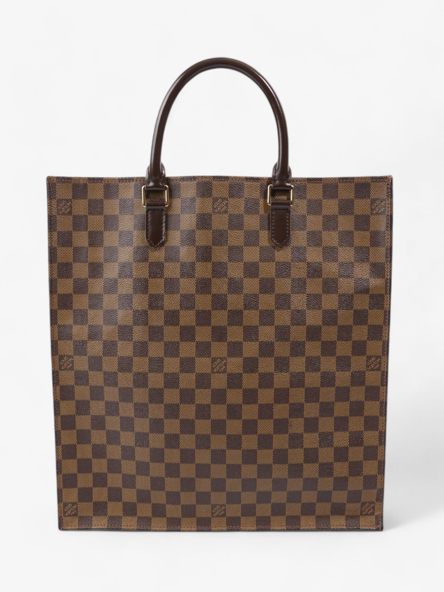 Louis Vuitton Sac Plat Tote Bag Damier Ebene Coated Canvas
