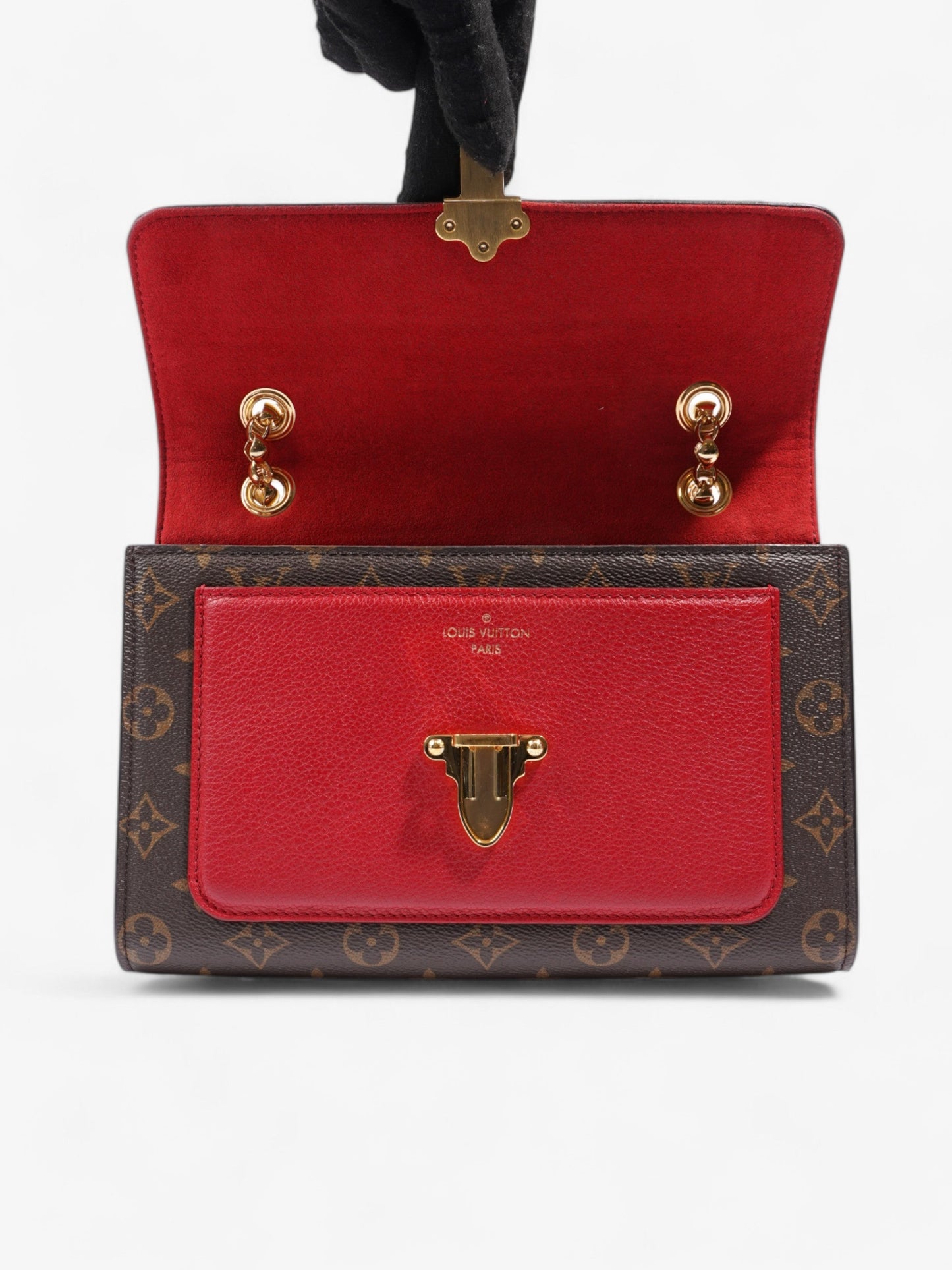 Louis Vuitton Victoire  Monogram / Red Coated Canvas