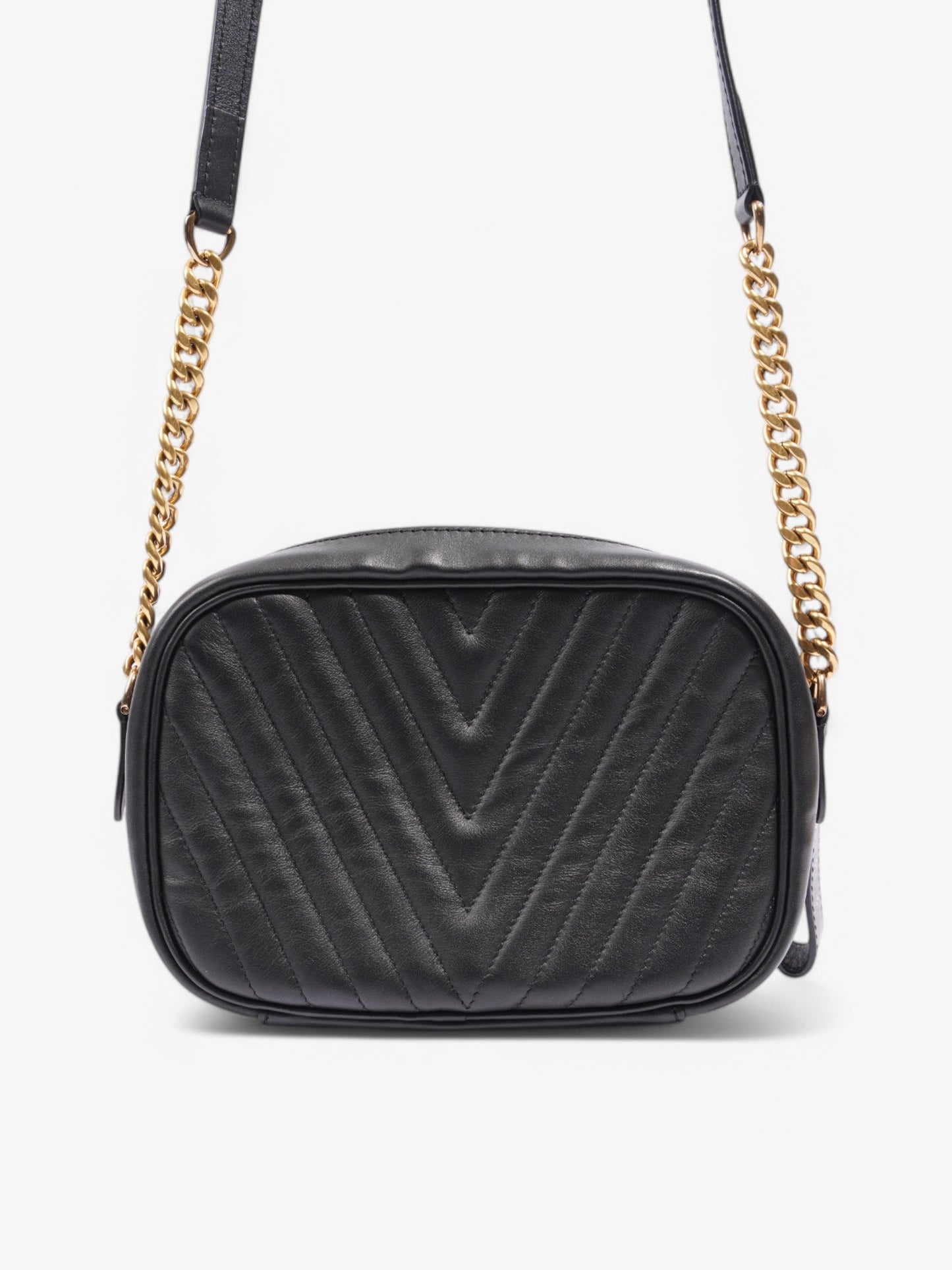 Louis Vuitton New Wave Chain Shoulder Black Calfskin Leather Small