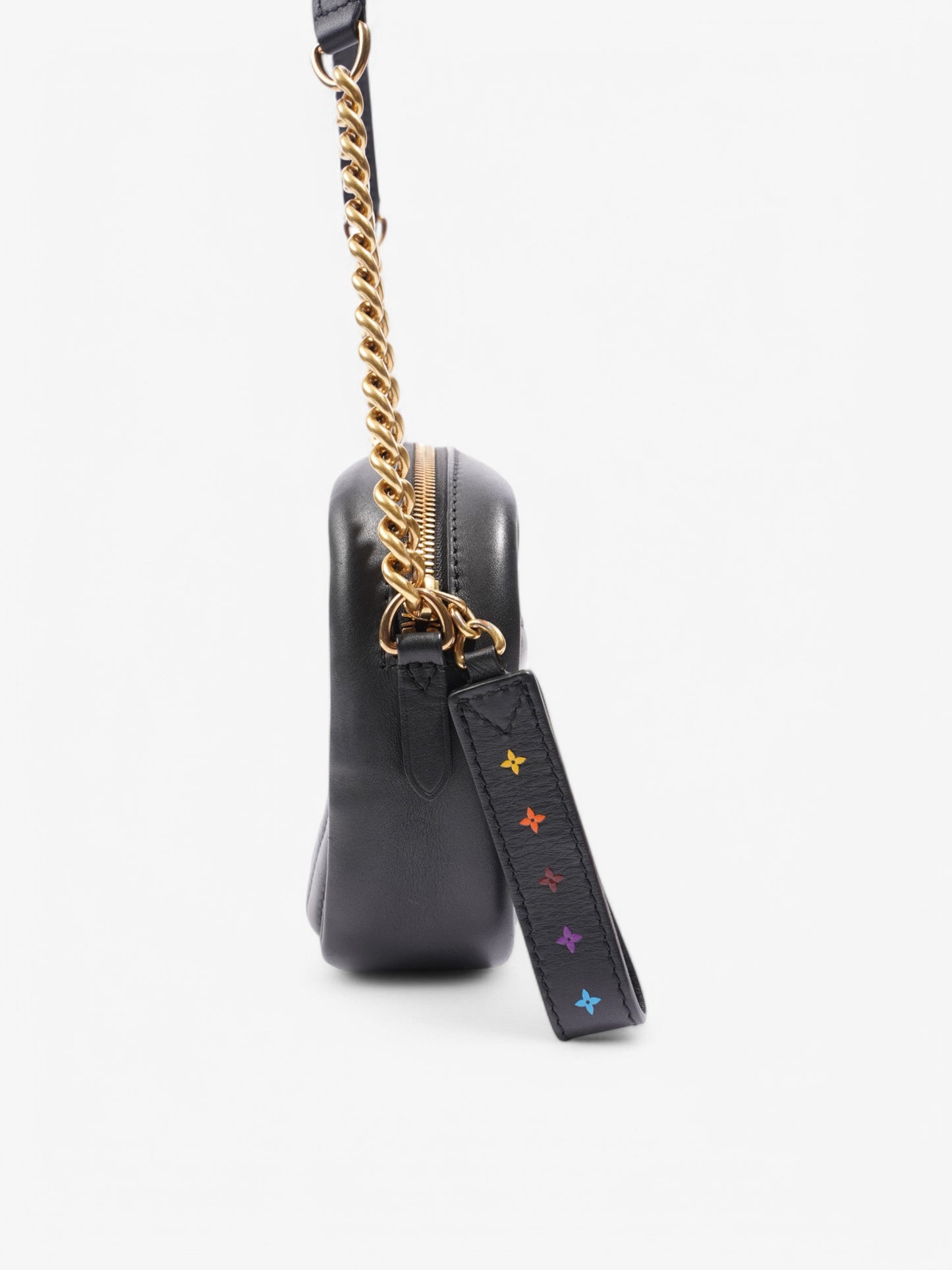Louis Vuitton New Wave Chain Shoulder Black Calfskin Leather Small