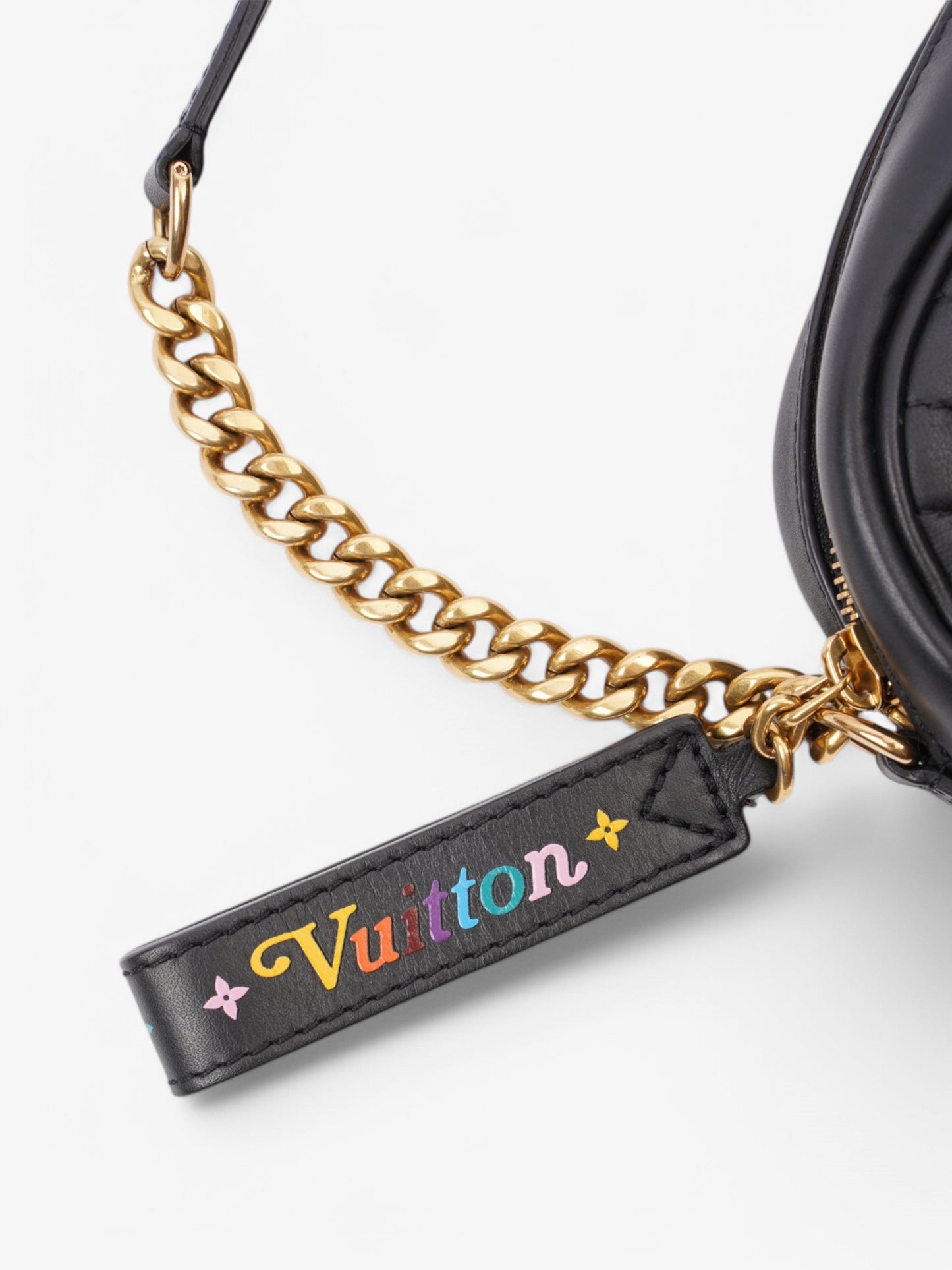 Louis Vuitton New Wave Chain Shoulder Black Calfskin Leather Small