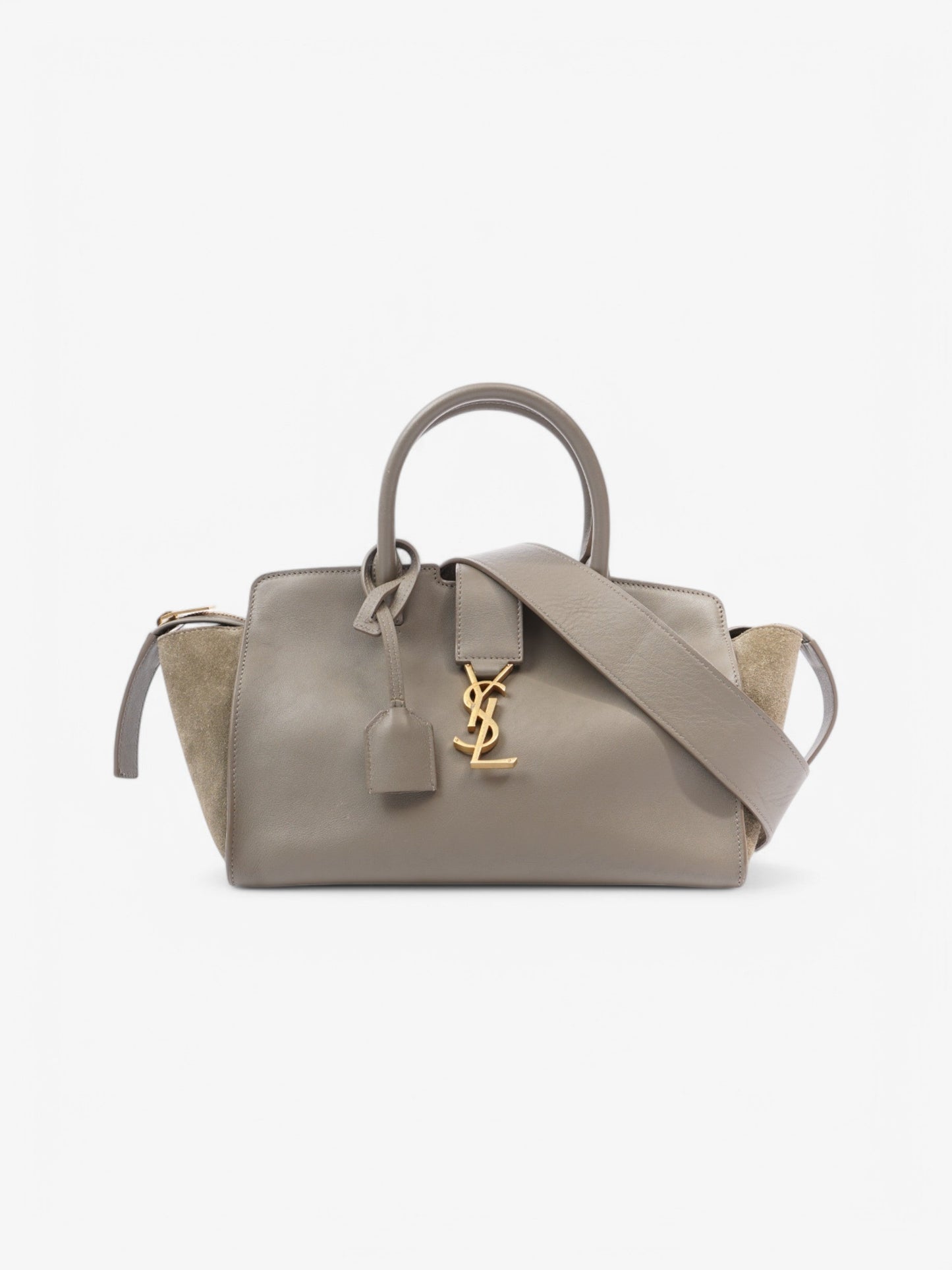 Saint Laurent Cabas Downtown Grey Calf Leather