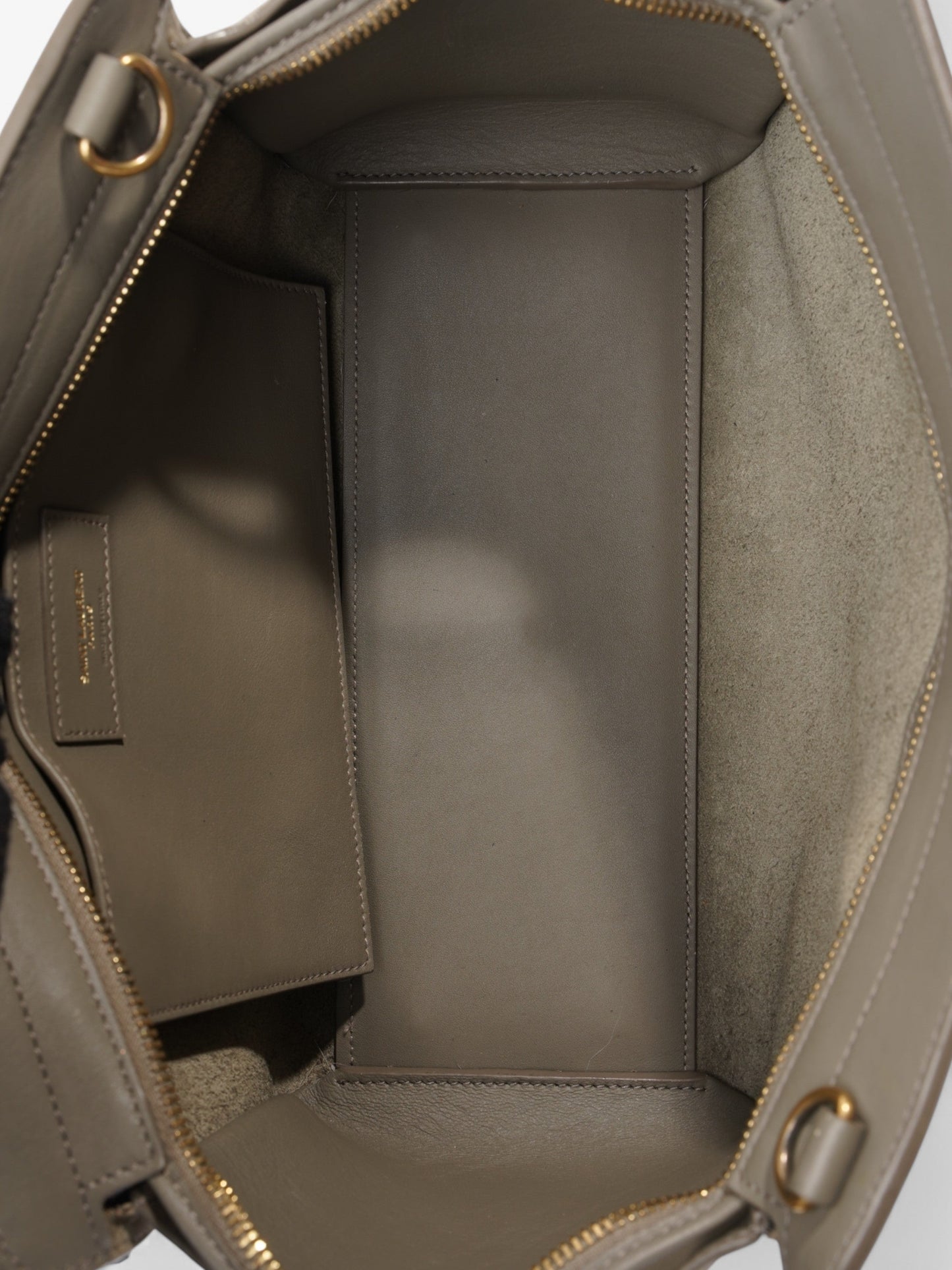 Saint Laurent Cabas Downtown Grey Calf Leather