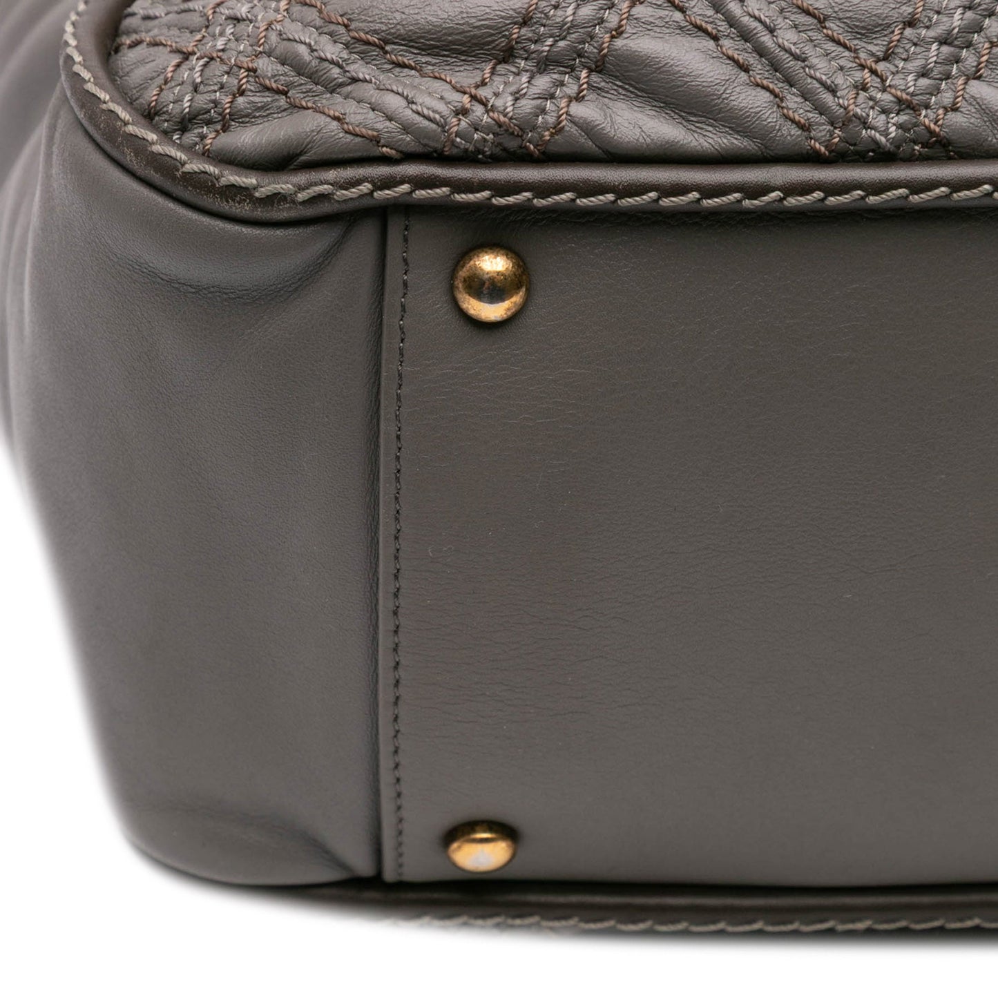 Chanel CC Quilted Calfskin Triptych Tote Gray