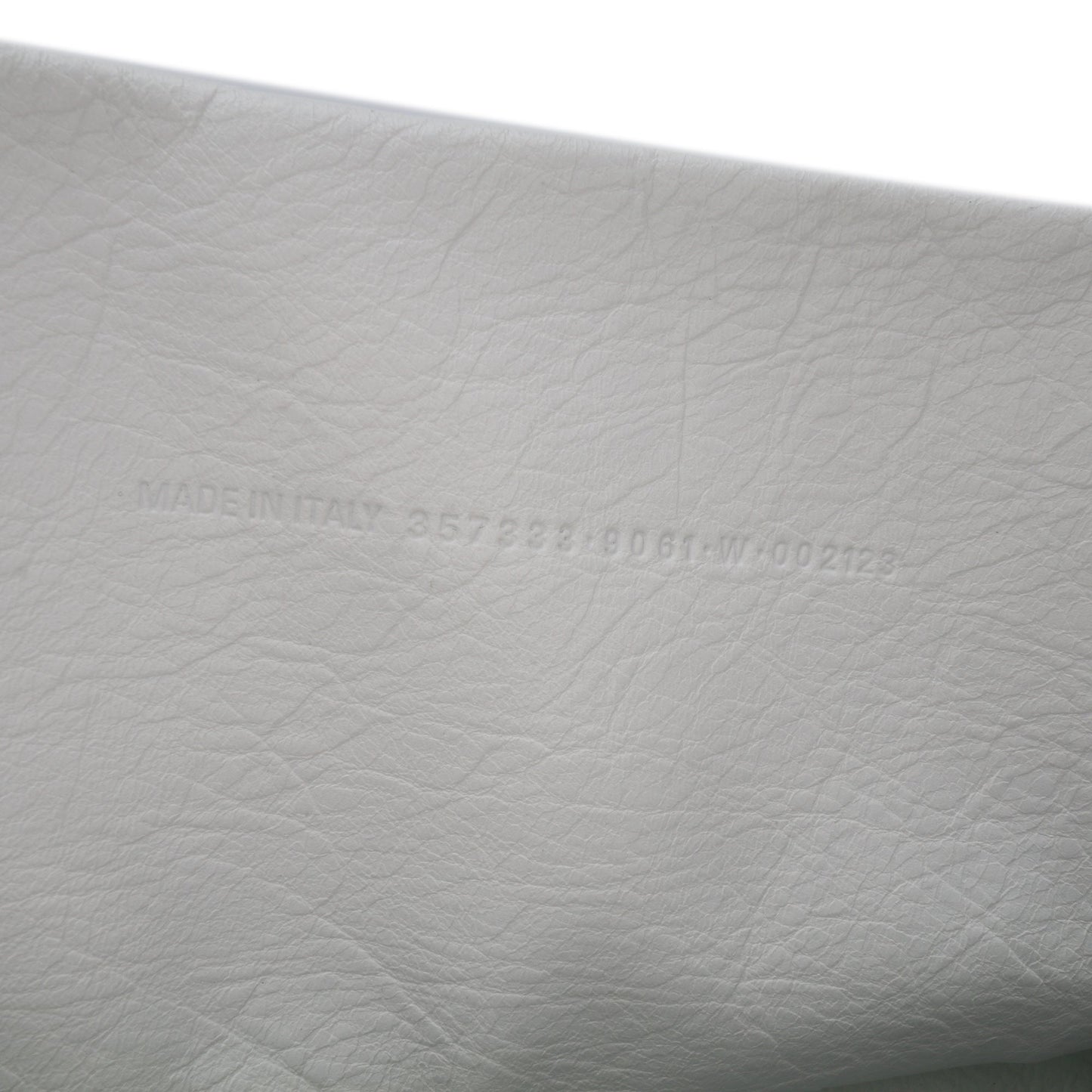 Balenciaga Mini Lambskin Graffiti Papier A4 Zip Around Satchel White
