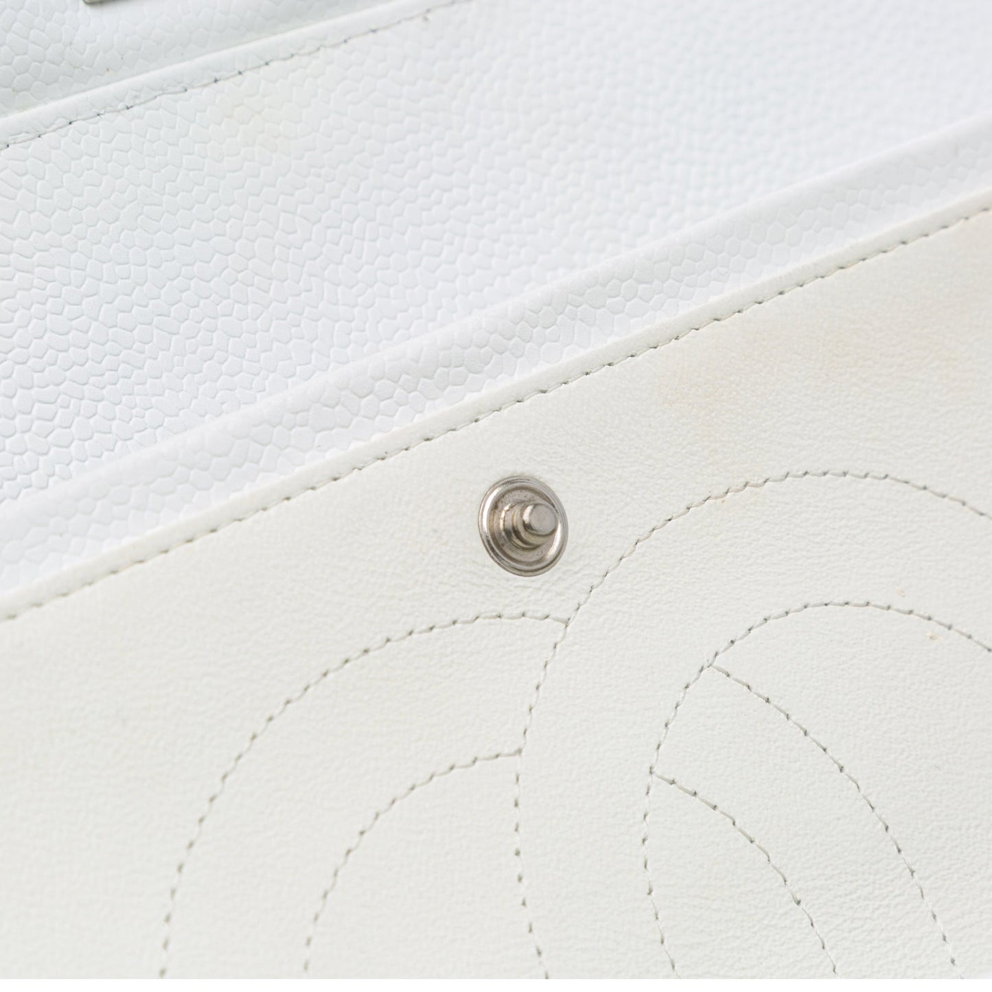 Chanel Jumbo Classic Caviar Double Flap White