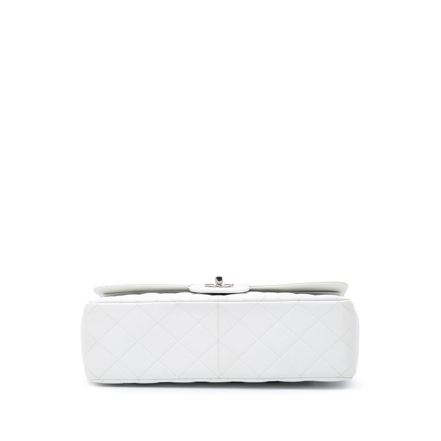 Chanel Jumbo Classic Caviar Double Flap White