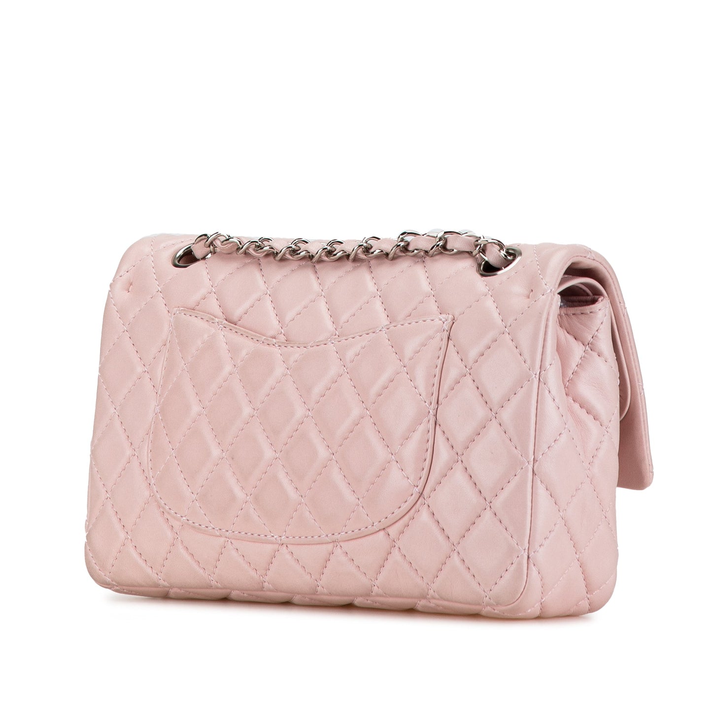 Chanel Medium Classic Lambskin Double Flap Pink