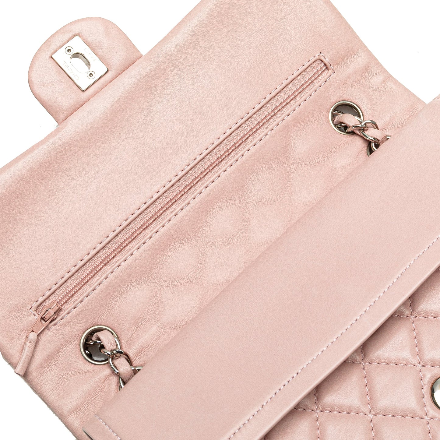 Chanel Medium Classic Lambskin Double Flap Pink