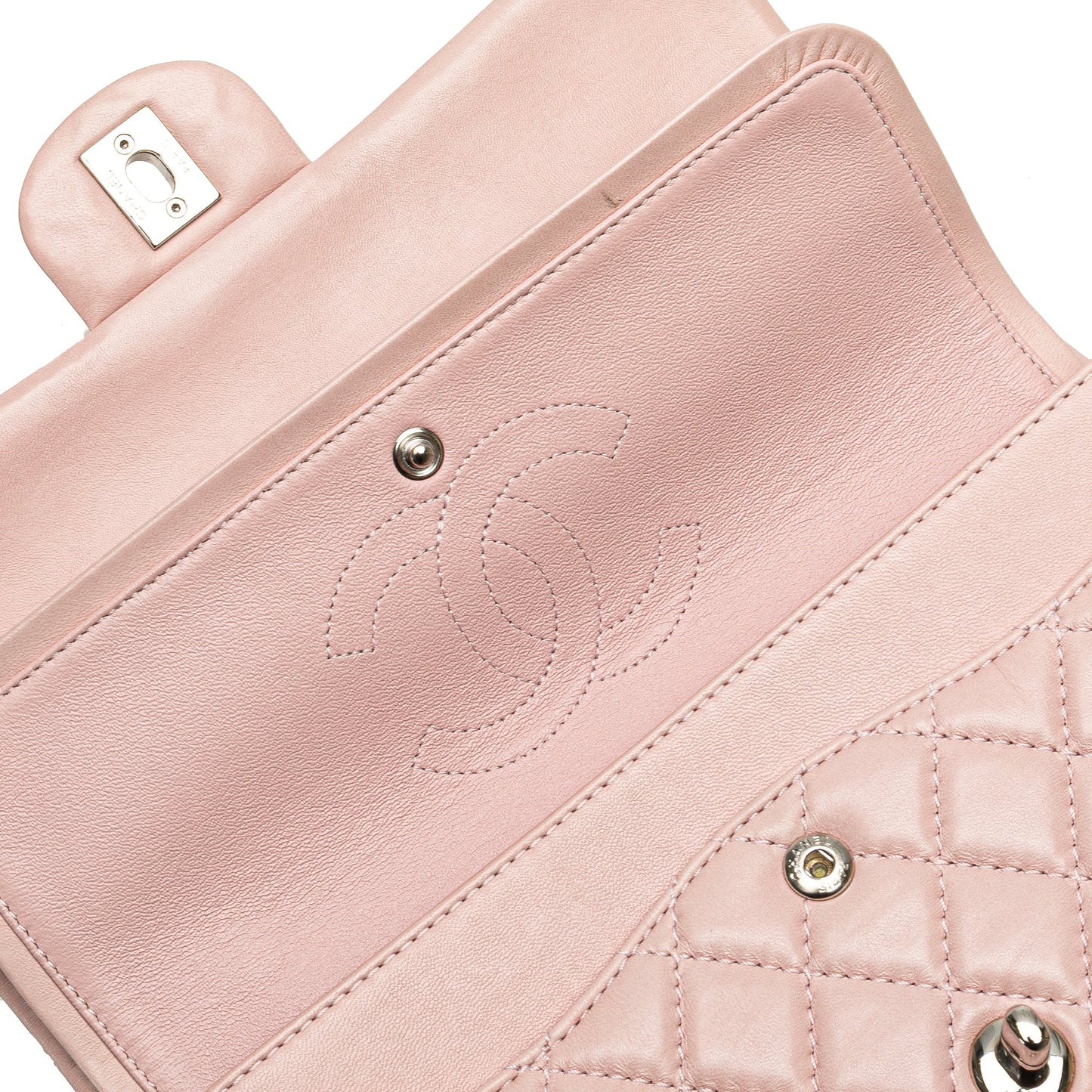 Chanel Medium Classic Lambskin Double Flap Pink