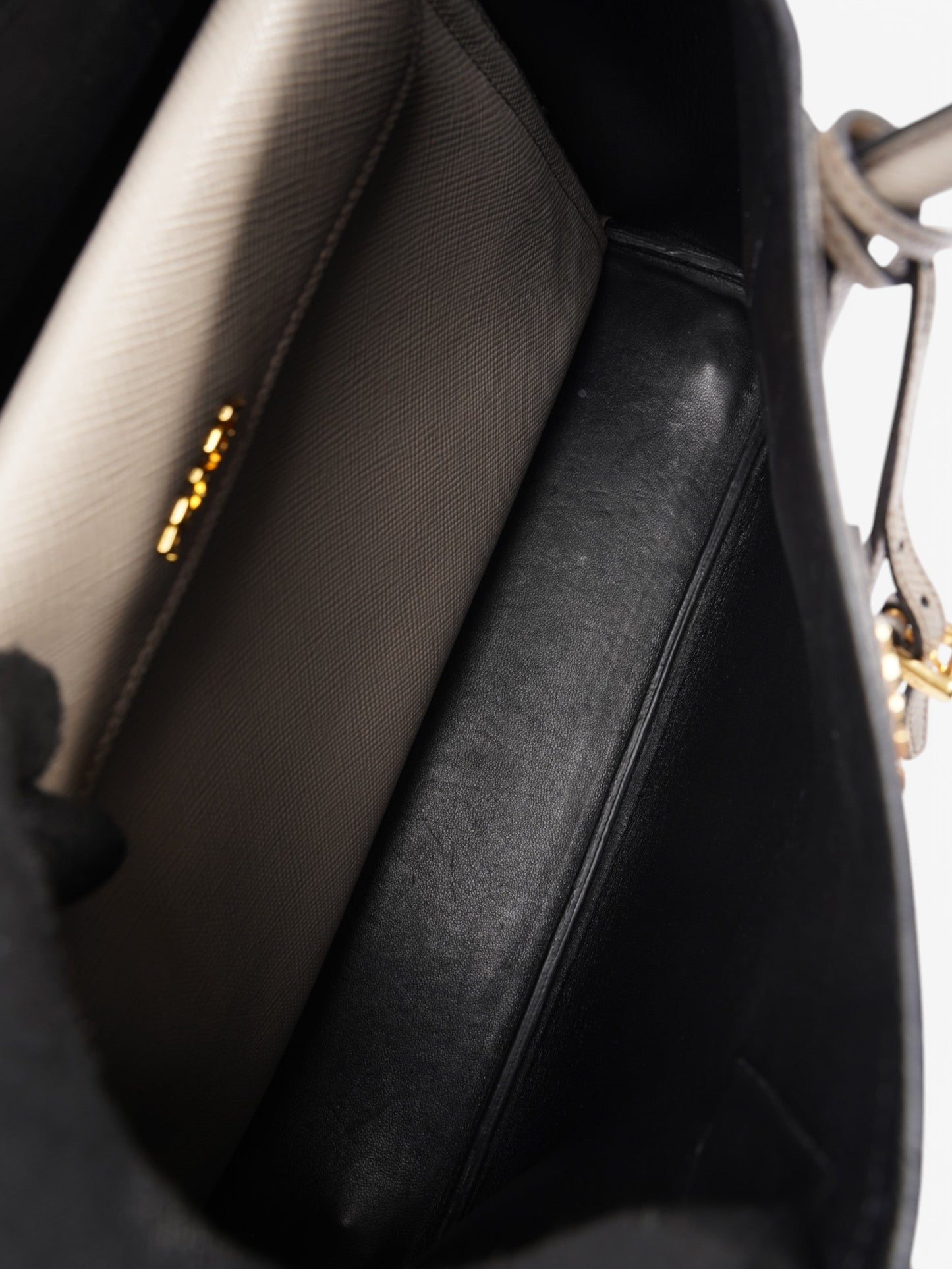 Prada Galleria Greige Saffiano Leather Large