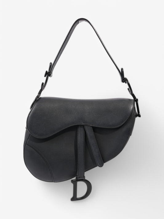 Christian Dior Saddle Bag Black Leather