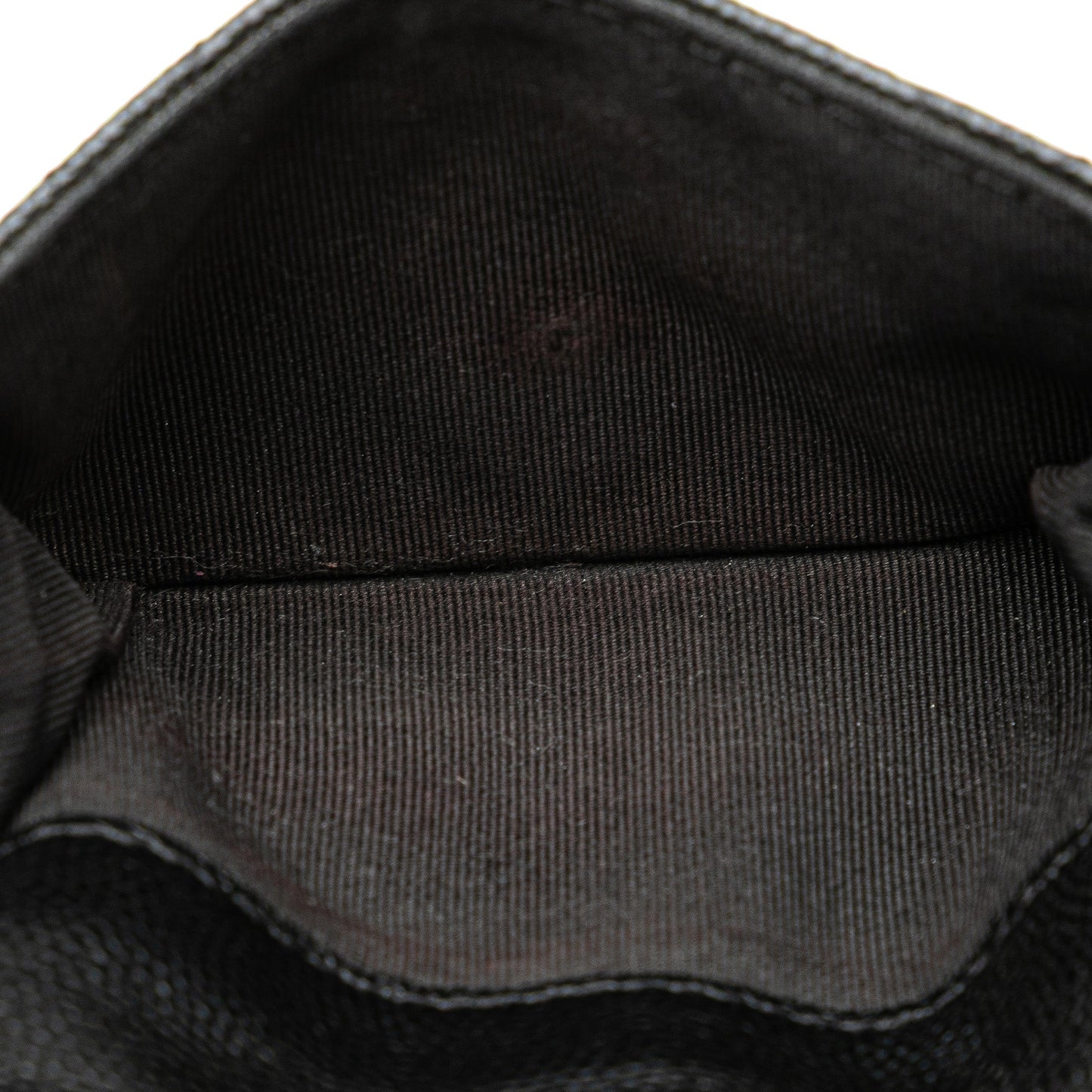 Chanel CC Quilted Caviar Trifold Wallet Black