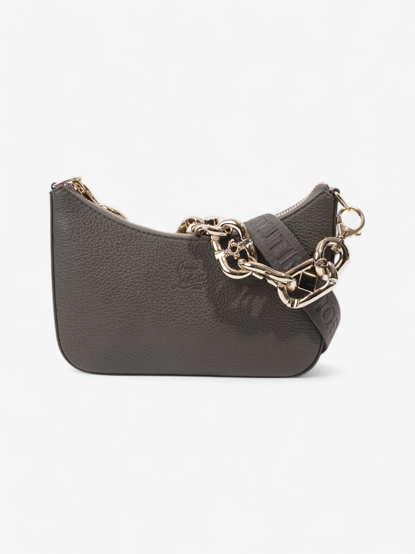 Christian Louboutin Loubila Chain Grey Grained Leather Mini