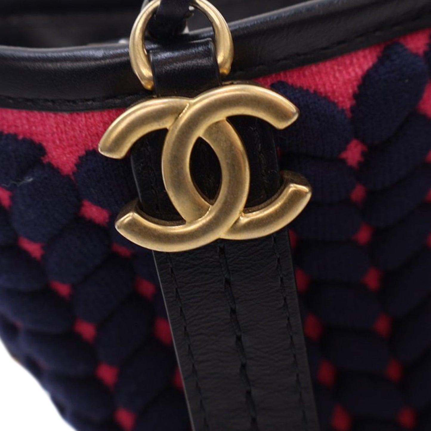 Chanel Small Knit and Calfskin Gabrielle Hobo Blue