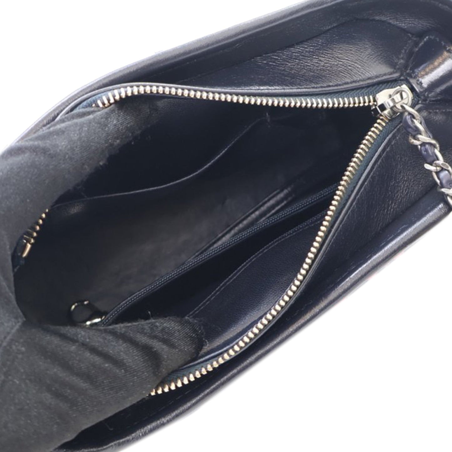 Chanel Small Knit and Calfskin Gabrielle Hobo Blue