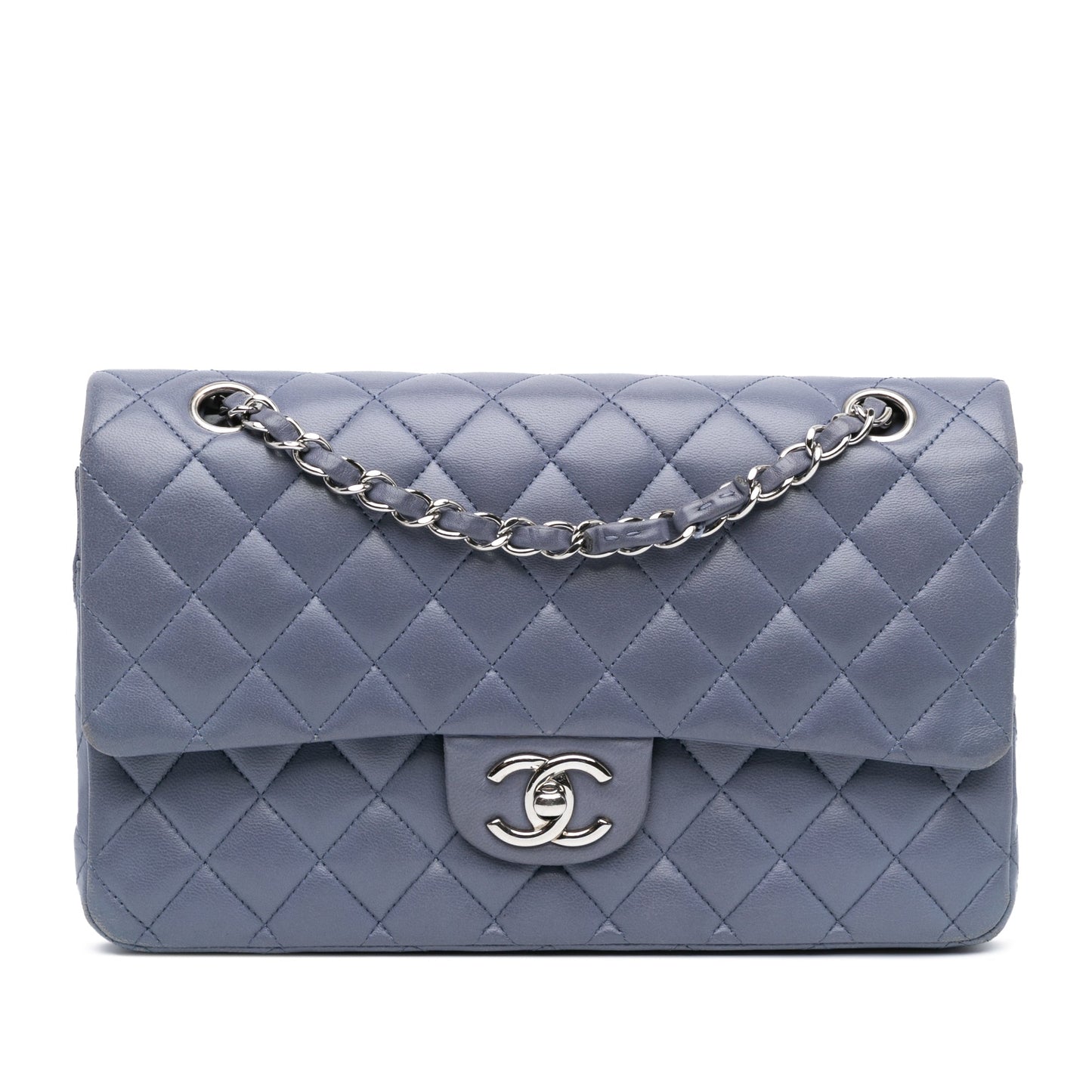 Chanel Medium Classic Lambskin Double Flap Purple
