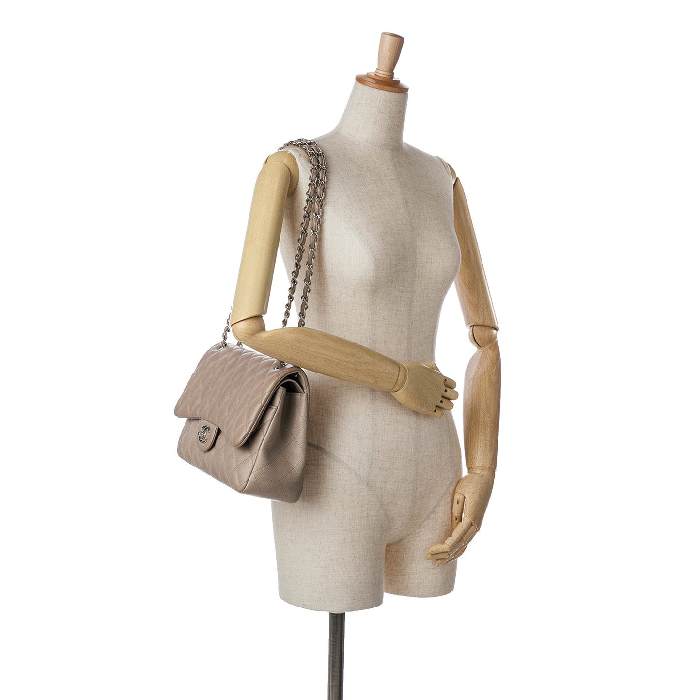 Chanel Jumbo Classic Caviar Double Flap Brown