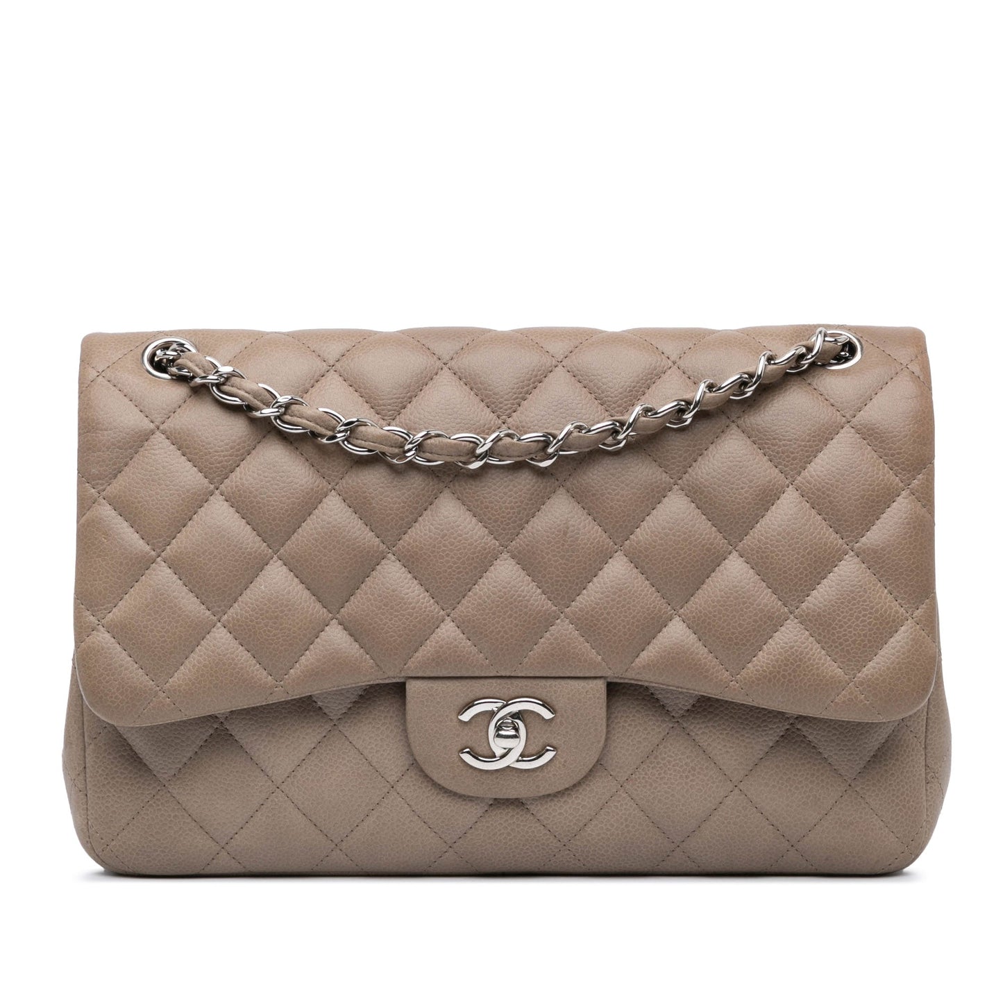 Chanel Jumbo Classic Caviar Double Flap Brown