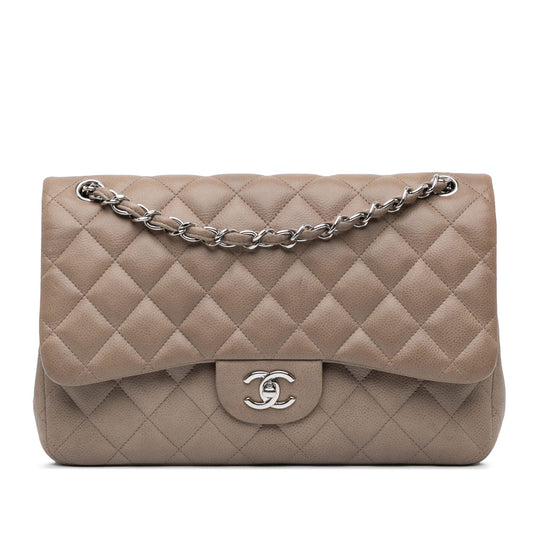 Chanel Jumbo Classic Caviar Double Flap Brown