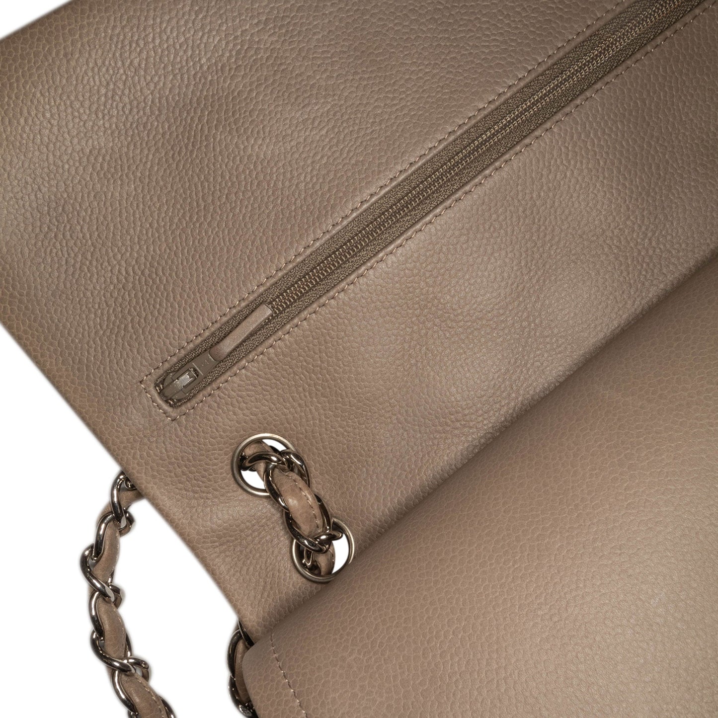Chanel Jumbo Classic Caviar Double Flap Brown