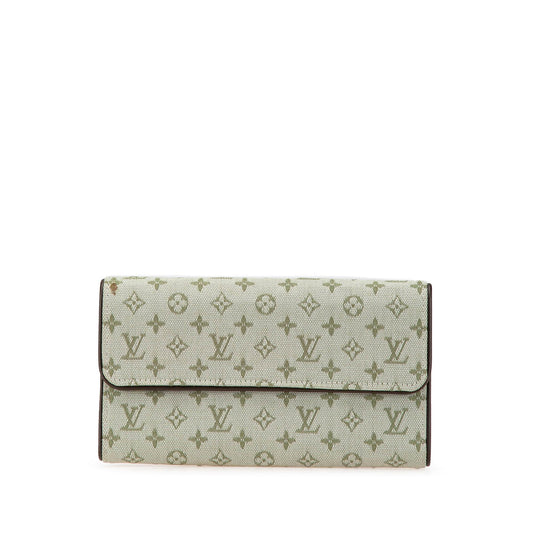 Louis Vuitton Monogram Mini Lin Porte Tresor International Gray