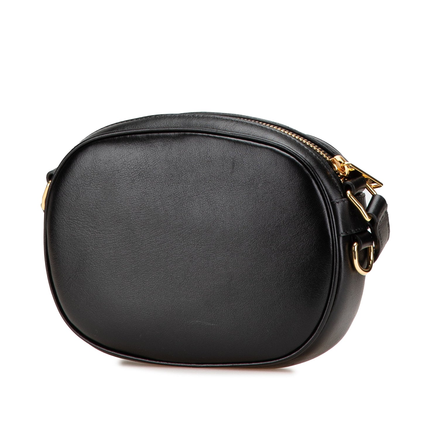 Celine Quilted Calfskin C Charm Crossbody Black