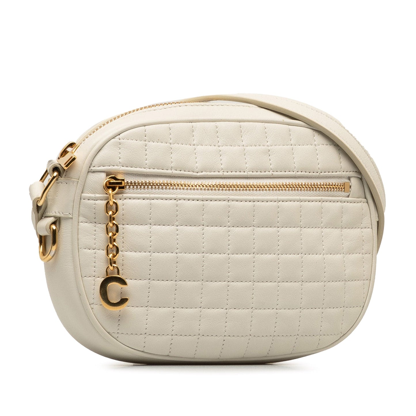 Celine Small C Charm Crossbody Bag White