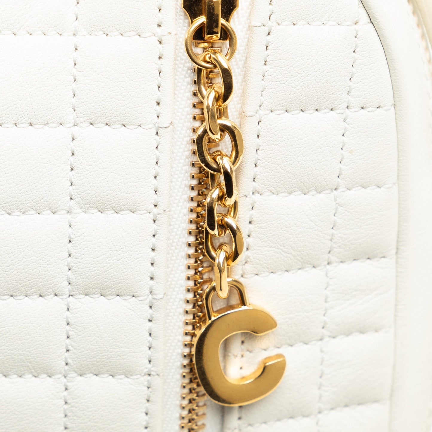 Celine Small C Charm Crossbody Bag White