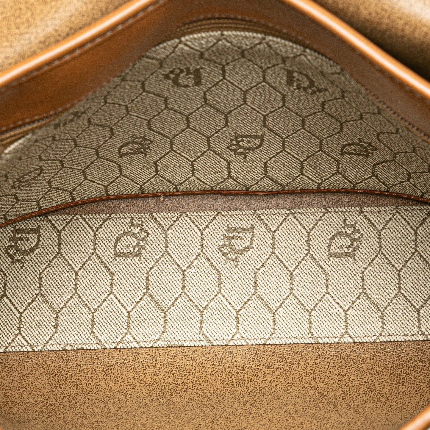 Dior Honeycomb Coated Canvas Crossbody Brown