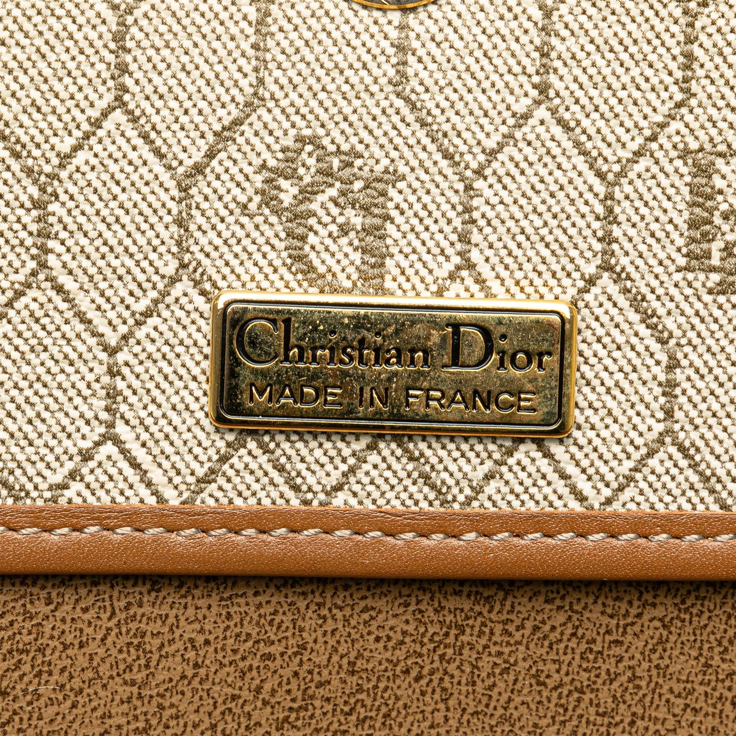 Dior Honeycomb Coated Canvas Crossbody Brown
