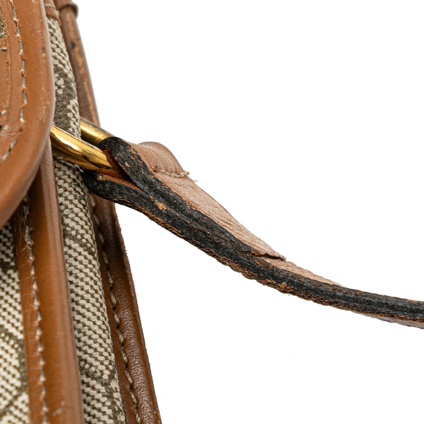 Dior Honeycomb Coated Canvas Crossbody Brown