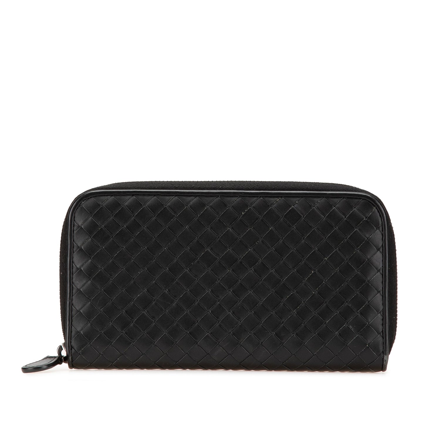 Bottega Veneta Nappa Intrecciato Zip Around Long Wallet Black