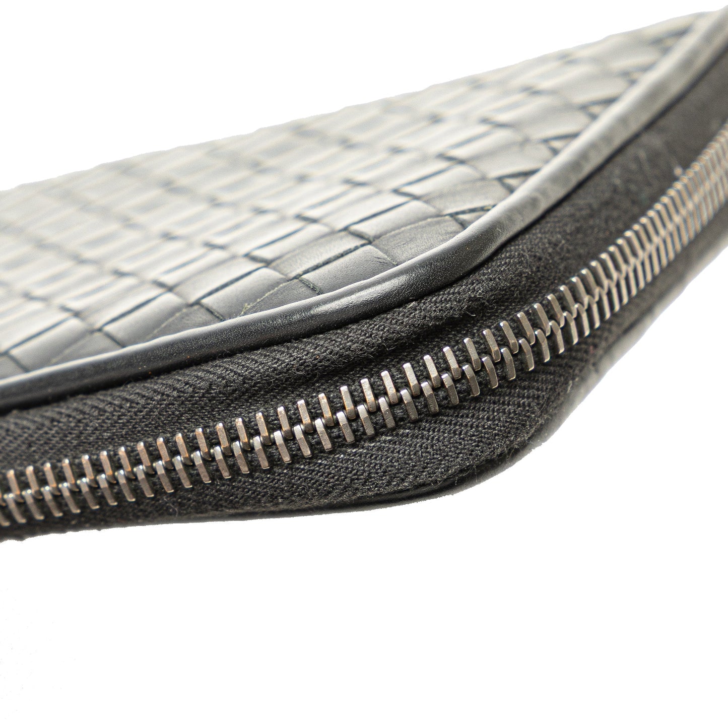 Bottega Veneta Nappa Intrecciato Zip Around Long Wallet Black